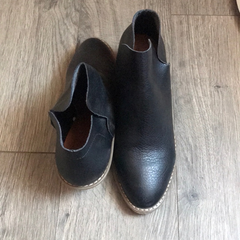 Black Leather Booties